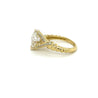 2.06 Carat Pear Cut Lab Grown Diamond in 18K Gold Twisted Crossover Ring