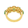 2.11 Carat Oval Cut Emerald and Diamond Wedding Band in 18K Gold