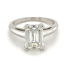 2.54 Carat G/VS1 Emerald Cut Lab Grown Diamond Ring in 14k White Gold | IGI Certified