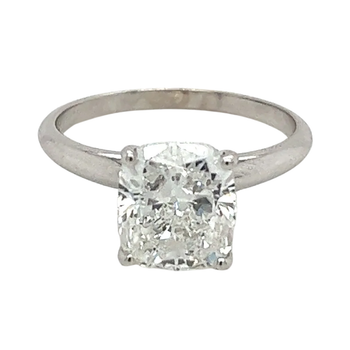 2.79 Carat Lab Grown Diamond Engagement Ring in 14K White Gold Solitaire 4-Prong Setting – Assay Jewelers