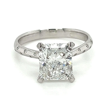 2.82 Carat Radiant Cut Lab Grown Diamond Ring in 18K White Gold IGI Certified – Assay Jewelers