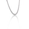 3 Carat Diamond Riviera Graduated Tennis Necklace in 18k White Gold & Platinum