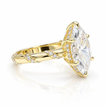 3 Carat Marquise Lab Diamond Pave Twist Shank IGI Certified Engagement Ring – Assay Jewelers