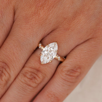 3 Carat Marquise Lab Diamond Pave Twist Shank IGI Certified Engagement Ring – Assay Jewelers