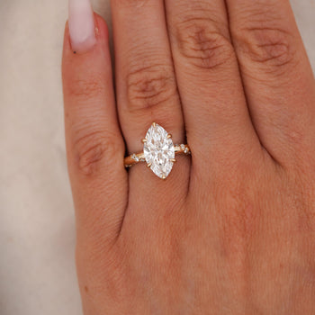 3 Carat Marquise Lab Diamond Pave Twist Shank IGI Certified Engagement Ring – Assay Jewelers