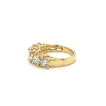 3 Carat TW 18K Yellow Gold Multi Stone Lab Grown Diamond Band Ring – Assay Jewelers