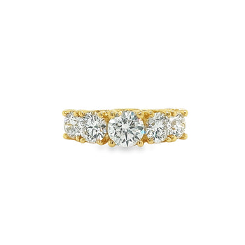 3 Carat TW 18K Yellow Gold Multi Stone Lab Grown Diamond Band Ring – Assay Jewelers