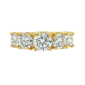 3 Carat TW 18K Yellow Gold Multi Stone Lab Grown Diamond Band Ring – Assay Jewelers