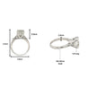 3 carat, G, VS2, IGI Certified Elongated Cushion Lab Diamond Ring