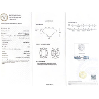 3 carat, G, VS2, IGI Certified Elongated Cushion Lab Diamond Ring – Assay Jewelers