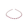 30 Carat TW Oval Cut Ruby and Diamond Tennis Necklace in Platinum