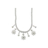 30 Carat White Diamond Necklace and Earrings 18K Set Certified Round-Brilliant