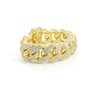 30Ct Diamond 14K Yellow Gold Miami Cuban Link Chain Bracelet