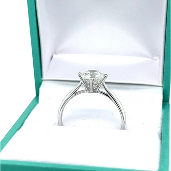 3.03 Carat, Cushion Cut, H Color, VS1 Clarity Lab grown Diamond in Platinum Ring – Assay Jewelers