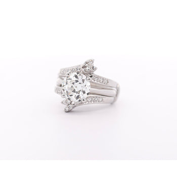 3.03 Carat Old-European Cut IGI Certified CVD Lab Diamond Solitaire Ring and Diamond Jacket Engagement Ring – Assay Jewelers