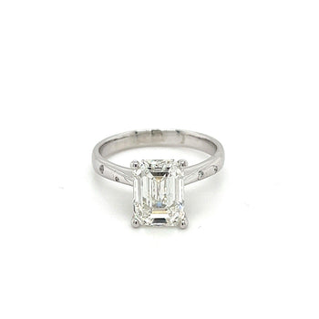 3.07 Carat Emerald Cut F/VS1 Lab Grown Diamond Engagement Ring – Assay Jewelers