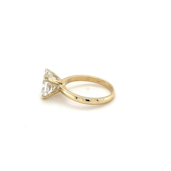 3.12 Carat Cushion Cut Lab Grown Diamond in 14k Gold Solitaire Engagement Ring – Assay Jewelers