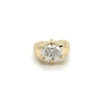 3.20 carat Oval Cut Lab Grown CVD Diamond Solitaire Mens Ring in 14K Gold