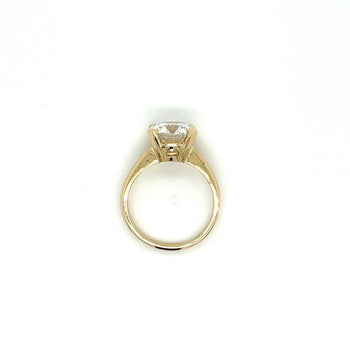 3.40 Carat Round Cut F/VS2 Lab Grown Diamond Solitaire Ring in 14K Yellow Gold – Assay Jewelers