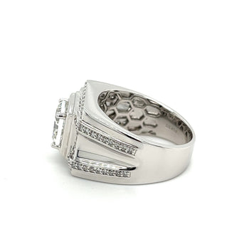 3.41 Carat Lab Diamond Mens Cluster Ring in 18K White Gold – Assay Jewelers