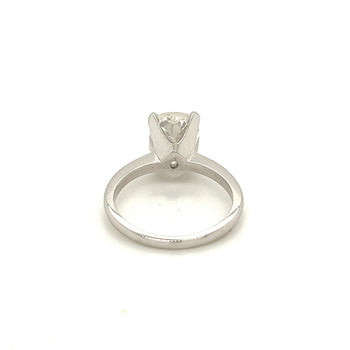 3.46 carat G/VS2 18k White Gold Solitaire Cushion Lab Grown Diamond Ring – Assay Jewelers