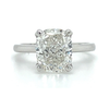 3.46 carat G/VS2 18k White Gold Solitaire Cushion Lab Grown Diamond Ring