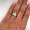 3.5 Carat Round Cut Lab Grown Diamond Mens Solitaire Ring in 14K Yellow Gold