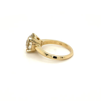 3.59 Carat Round Cut Lab Grown Diamond Solitaire Ring in 14K Yellow Gold – Assay Jewelers