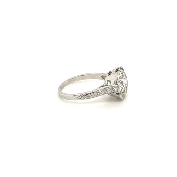 3.72 Carat Lab Grown Diamond Ring in Half Bezel Platinum Setting – Assay Jewelers