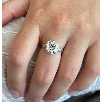 3.72 Carat Lab Grown Diamond Ring in Half Bezel Platinum Setting – Assay Jewelers