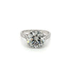 3,72 Karat Lab Grown Diamant Ring in Halb-Fassung Platin Fassung