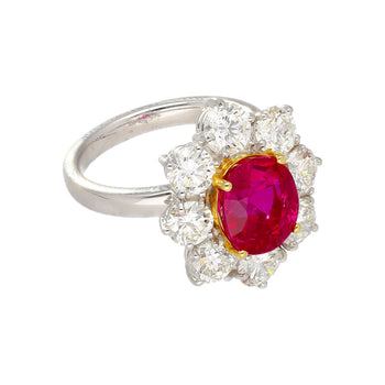 GIA Certified Semi Mount Ring With Round Diamond Halo in Platinum – Assay Jewelers