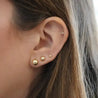 3mm Classic 14K Gold Ball Stud Earrings with Screw Backs