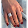 4 CARAT, F color, VS1 clarity. Emerald Cut Lab Diamond Engagement White Gold Ring