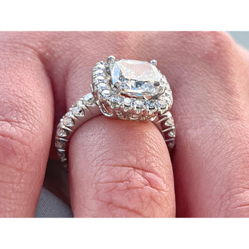 4 Carat Cushion-Cut, H color, VS1 Clarity, Lab Grown Diamond Engagement Ring – Assay Jewelers
