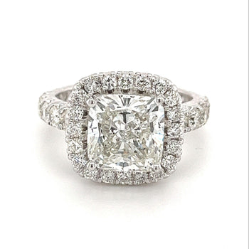 4 Carat Cushion-Cut, H color, VS1 Clarity, Lab Grown Diamond Engagement Ring – Assay Jewelers
