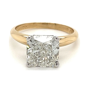 4 Carat Radiant Cut Lab Grown Diamond in 2-Tone Ring – Assay Jewelers