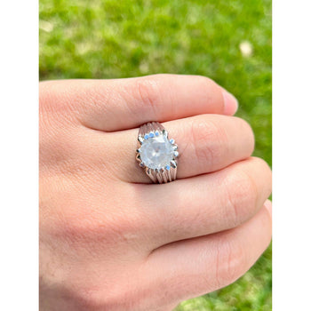 4 Carat Round White Diamond Solitaire Mens Platinum Ring – Assay Jewelers