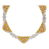 43 Carat 3 Tone Gold & Diamond Pave Necklace and Earring Set