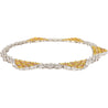 43 Carat 3 Tone Gold & Diamond Pave Necklace and Earring Set