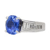 4.71ct Oval Cut No Heat Sri Lanka Blue Sapphire Ring