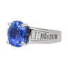 4.71ct Oval Cut No Heat Sri Lanka Blue Sapphire Ring