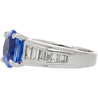 4.71ct Oval Cut No Heat Sri Lanka Blue Sapphire Ring