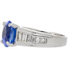 4.71ct Oval Cut SriLanka Sapphire Diamond 18KWhite Gold Ring