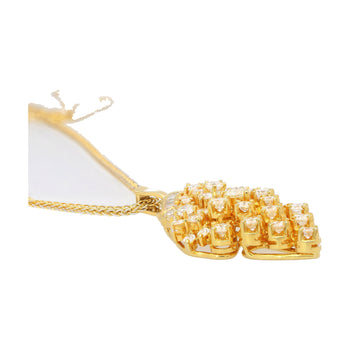 5 CTTW Diamond Cluster Multi Cut Pendant in 18K Yellow Gold Necklace – Assay Jewelers