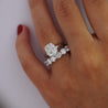 5 Carat Round Lab Grown Diamond Band Ring 14K White Gold 4-Prong Size 7