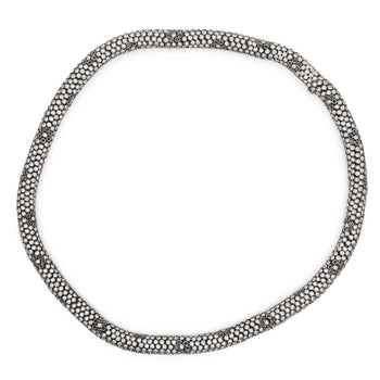 50 Carat Round Cut Diamond Cylinder Undulating Necklace in 18k – Assay Jewelers