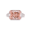 5.54 Carat Fancy Intense Pink Lab Grown Diamond Half Bezel Ring