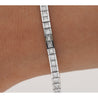 6 Carat Diamond Princess Cut Diamond Half Bezel Channel Tennis Bracelet