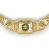 6 Carat Natural Colombian Emerald & Diamond Choker Necklace 18 Karat Gold - RS